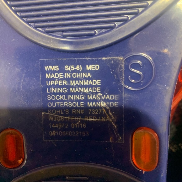 Red and Navy striped Flip Flops - Picture 5 of 5